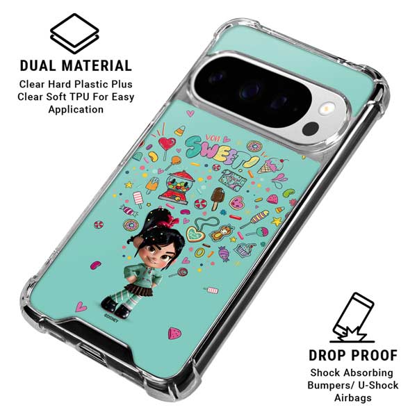 Disney Wreck-it Ralph Vanellope Sugar Icons Google Pixel 10 Pro XL Clear Case