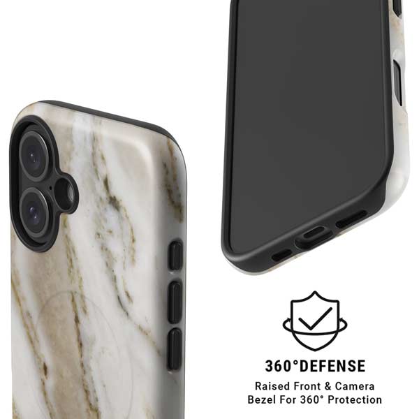 Vanilla Marble iPhone 16 Magsafe Impact Case