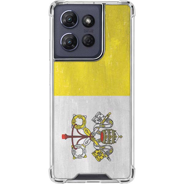 Vatican City Flag Distressed Moto G Play 5G (2025) Clear Case