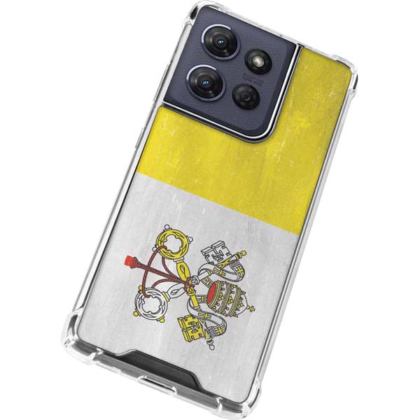 Vatican City Flag Distressed Moto G Play 5G (2025) Clear Case