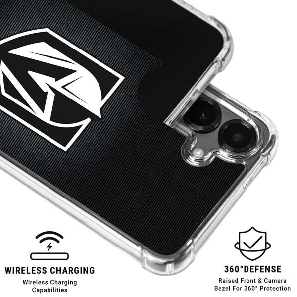 NHL Vegas Golden Knights Black Background Galaxy S26 Clear Case
