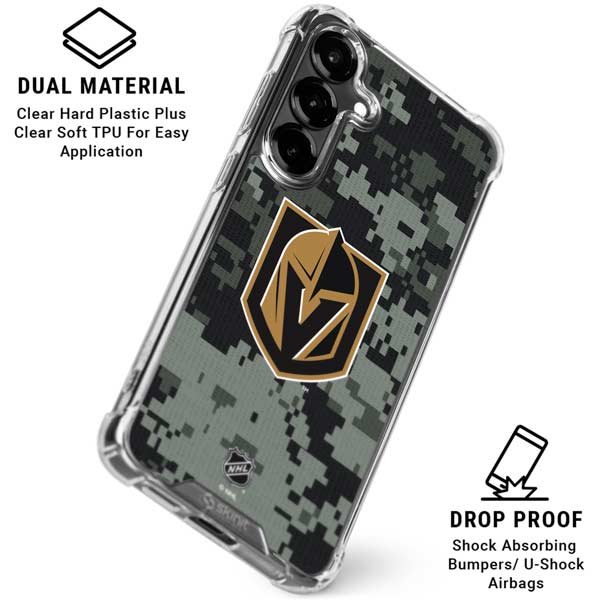 NHL Vegas Golden Knights Camo Galaxy S26 Clear Case