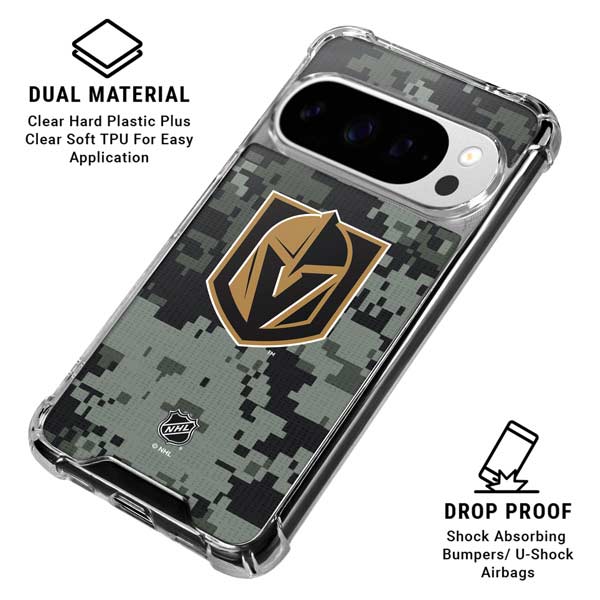 NHL Vegas Golden Knights Camo Google Pixel 10 Pro XL Clear Case