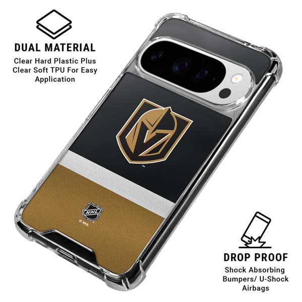 NHL Vegas Golden Knights Jersey Google Pixel 10 Pro XL Clear Case