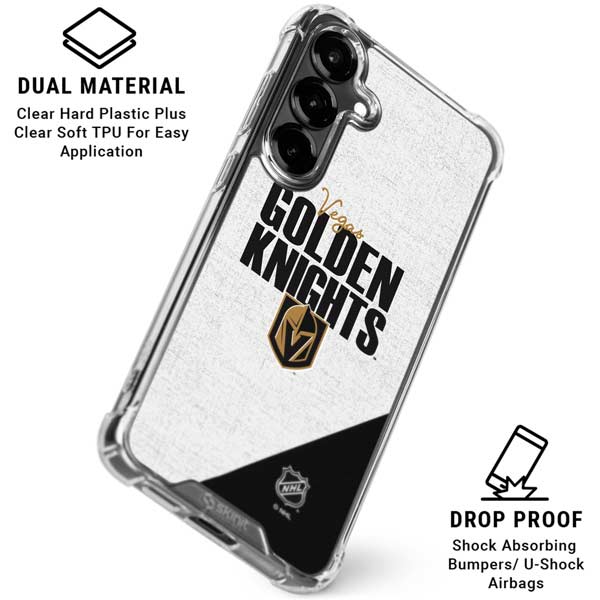 NHL Vegas Golden Knights Script Galaxy S26 Plus Clear Case