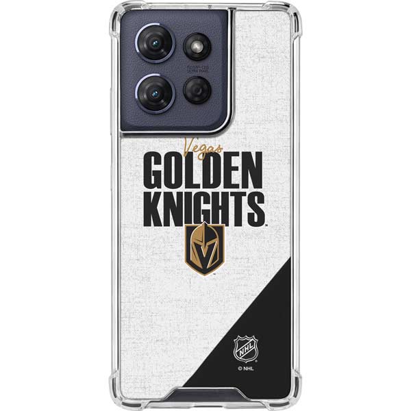 NHL Vegas Golden Knights Script Moto G 5G (2025) Clear Case