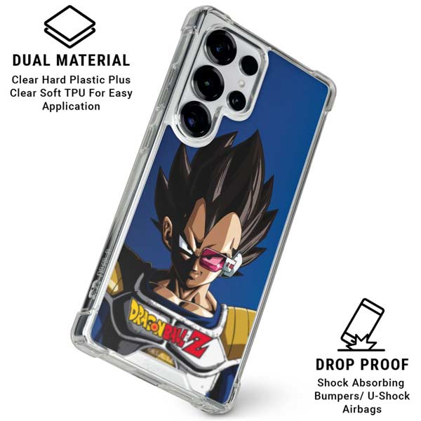 Dragon Ball Z Vegeta Portrait Galaxy S25 Ultra Clear Case