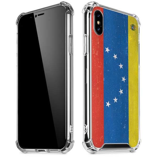 Venezuela Flag Distressed iPhone X/XS Clear Case
