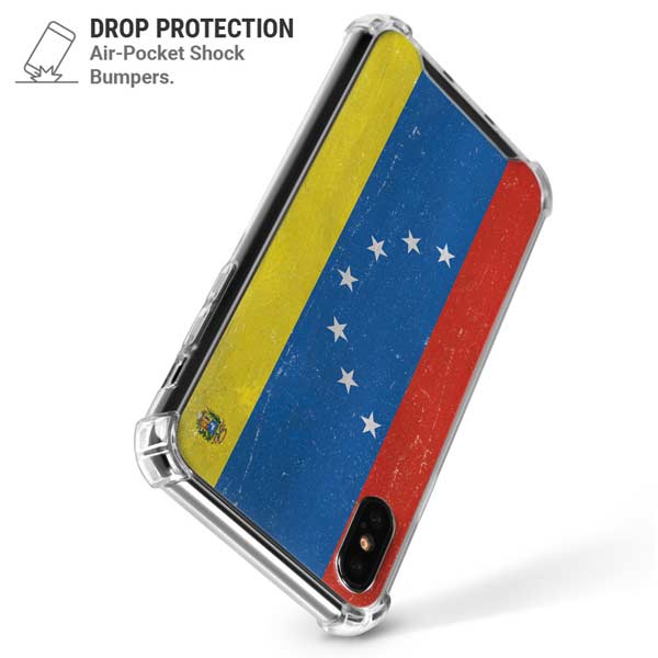 Venezuela Flag Distressed iPhone X/XS Clear Case
