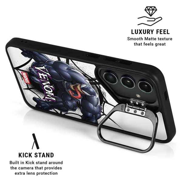 Marvel Venom Reaching Forward Galaxy S26 Kickstand Case