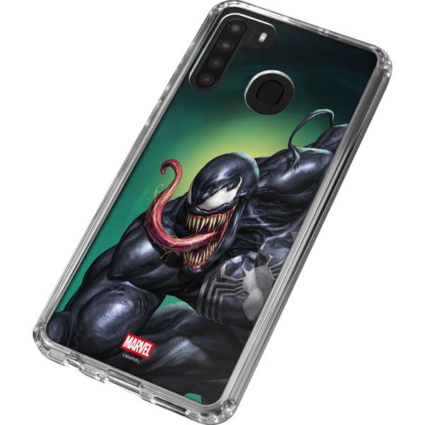 Marvel Venom Symbiote Galaxy A21 Clear Case