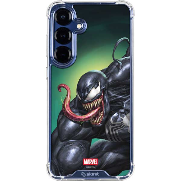 Marvel Venom Symbiote Galaxy S25 Plus Clear Case