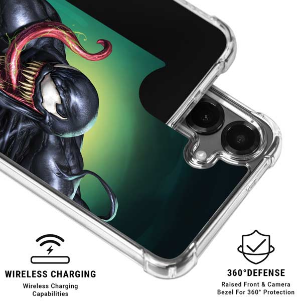 Marvel Venom Symbiote Galaxy S26 Plus Clear Case