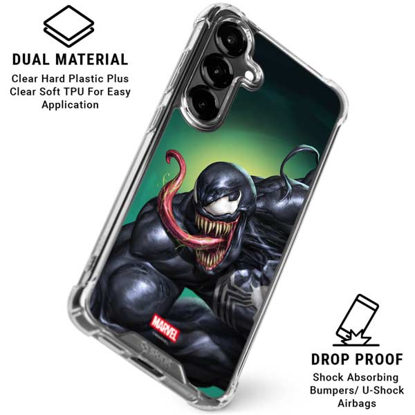 Marvel Venom Symbiote Galaxy S26 Plus Clear Case
