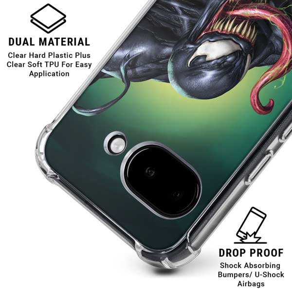 Marvel Venom Symbiote Google Pixel 9a Clear Case