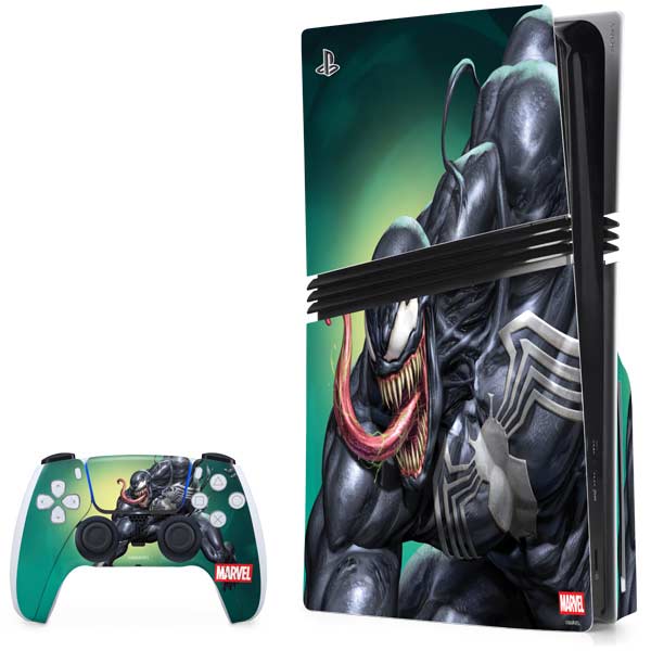 Marvel Venom Symbiote PS5 Pro Disk Bundle  Skin
