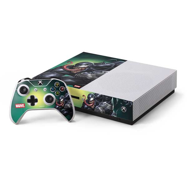 Marvel Venom Symbiote Xbox One S Console and Controller Bundle Skin