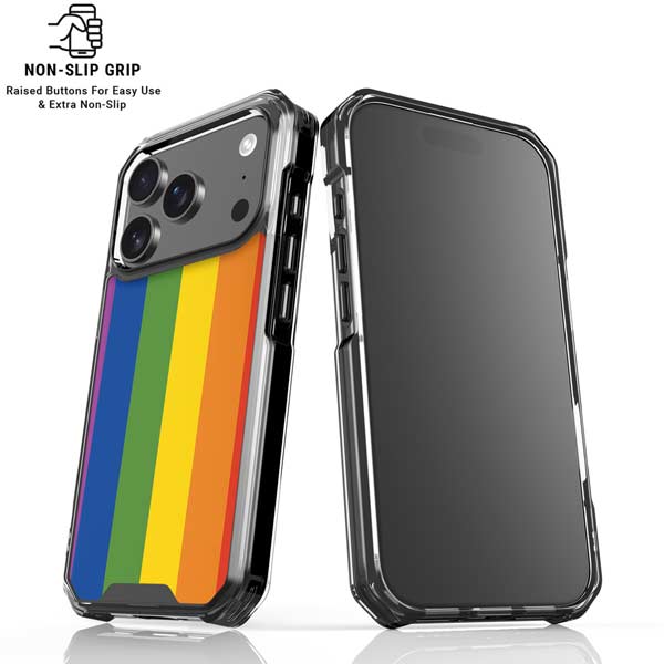 Vertical Rainbow Flag iPhone 17 Pro Max MagSafe Case