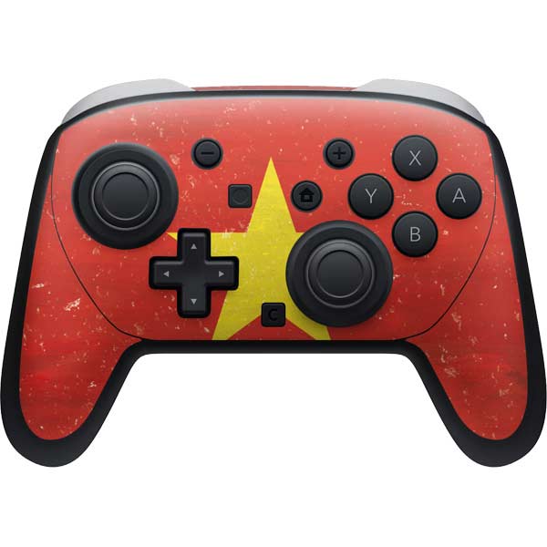 Vietnam Flag Distressed Nintendo Switch 2 (2025) Pro Controller Skin