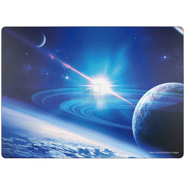 View of a Planet as it Looms in Close Orbit and with Rings Surface Laptop 7 15in Skin