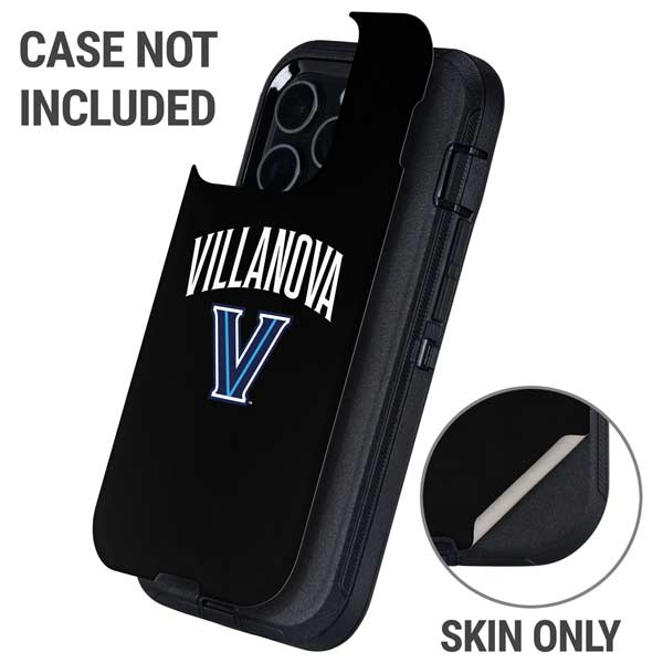 Villanova University V Black Otterbox Defender iPhone Skin
