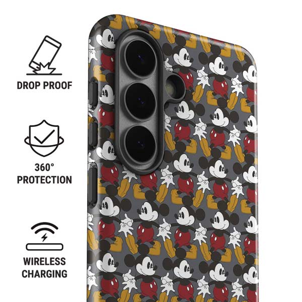 Disney Mickey Mouse Vintage Pattern Galaxy S26 Plus Impact Case