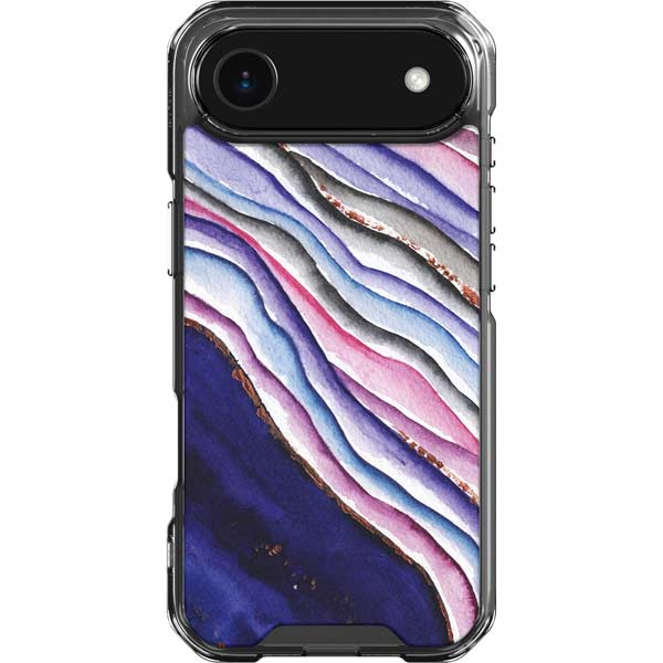 Violet Watercolor Geode iPhone 17 Air Clear Case