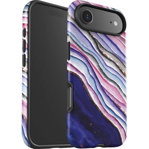 Violet Watercolor Geode iPhone 17 Air Impact Case
