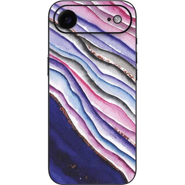 Violet Watercolor Geode iPhone 17 Air Skin