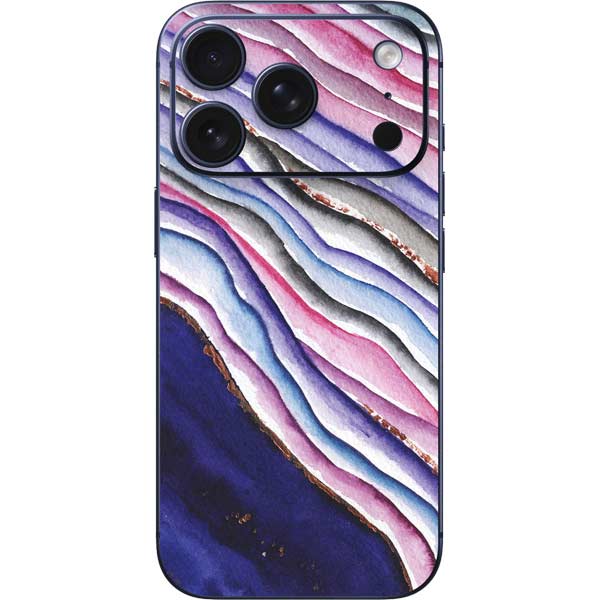 Violet Watercolor Geode iPhone 17 Pro Max Skin