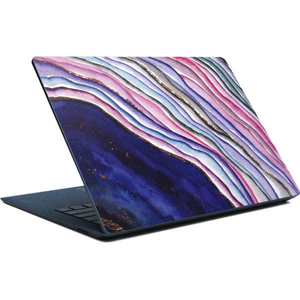 Violet Watercolor Geode Surface Laptop Skin