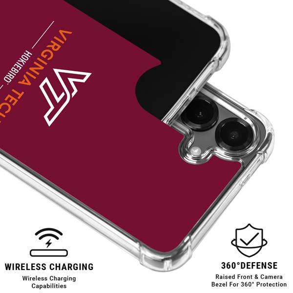 Virginia Tech University Hokiebird Galaxy S26 Clear Case