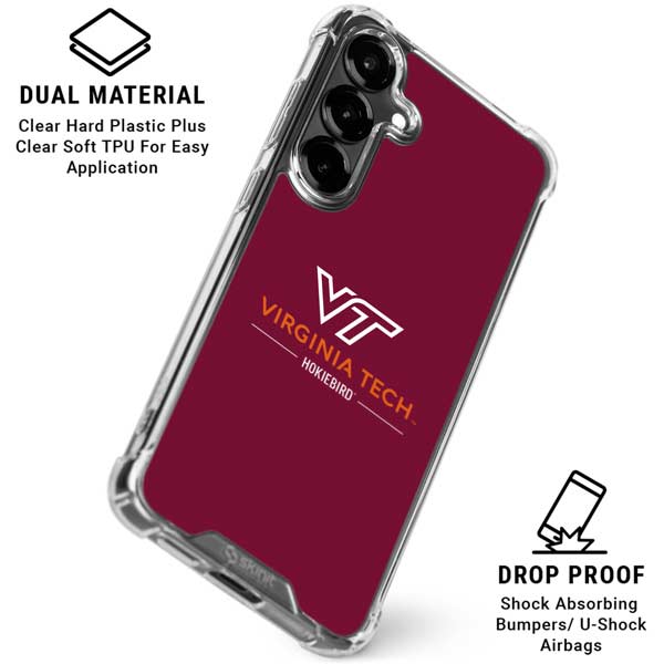 Virginia Tech University Hokiebird Galaxy S26 Clear Case