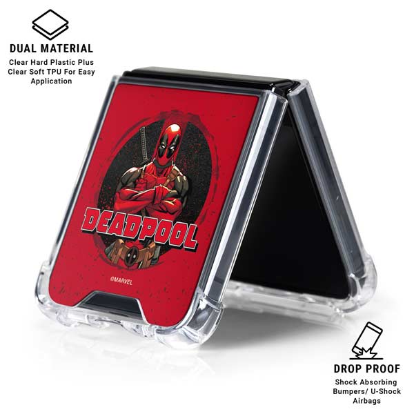 Marvel Deadpool Wade Wilson Galaxy Z Flip7 Clear Case