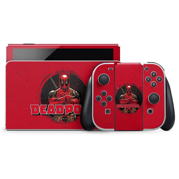 Marvel Deadpool Wade Wilson Nintendo Switch OLED (2021) Skin