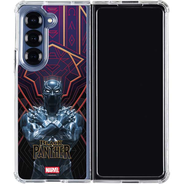 Marvel Black Panther Wakanda Salute Galaxy Z Fold7 Clear Case