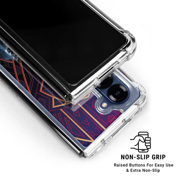 Marvel Black Panther Wakanda Salute Galaxy Z Fold7 Clear Case