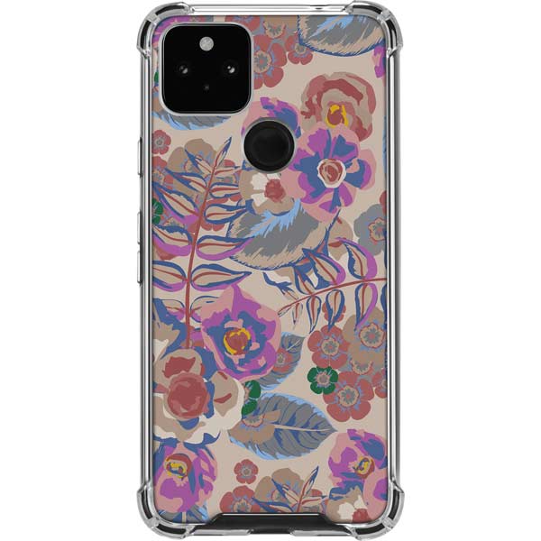 Warm Taupe Floral Pixel Cases