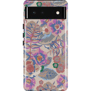 Warm Taupe Floral Pixel Cases