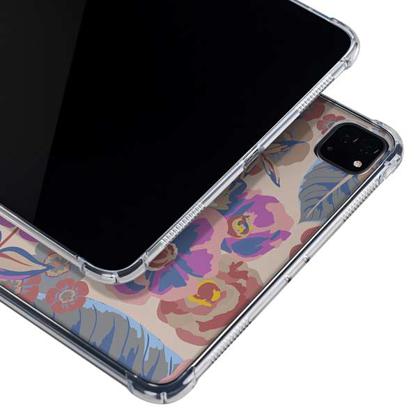 Warm Taupe Floral iPad Pro 11in (2024) Clear Case