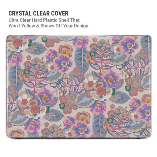 Warm Taupe Floral MacBook Pro 14in (2021-24) Case plus Skin