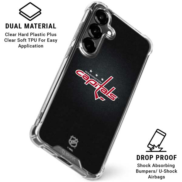 NHL Washington Capitals Black Background Galaxy S26 Plus Clear Case