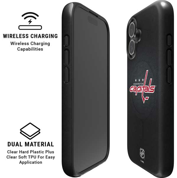 NHL Washington Capitals Black Background iPhone 16 Plus Magsafe Impact Case