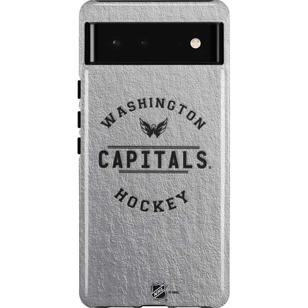 NHL Washington Capitals Black Text Pixel Cases