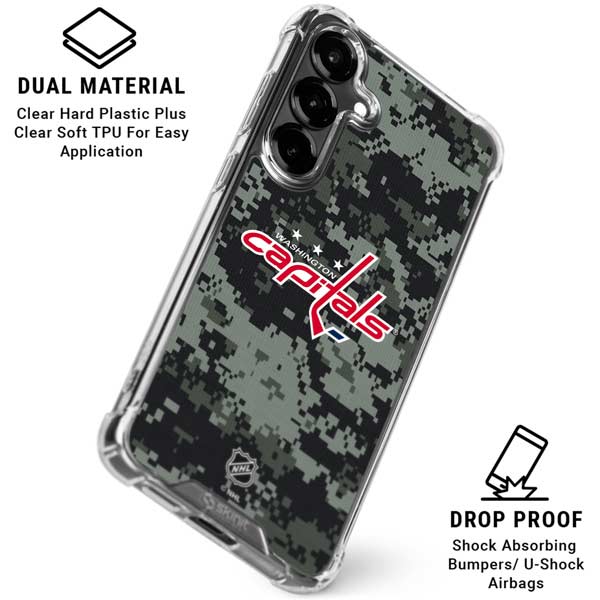 NHL Washington Capitals Camo Galaxy S26 Clear Case