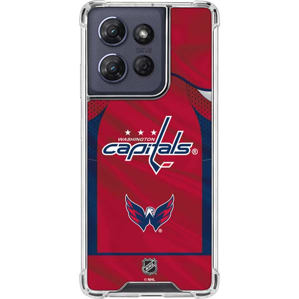 NHL Washington Capitals Home Jersey Moto G 5G (2025) Clear Case