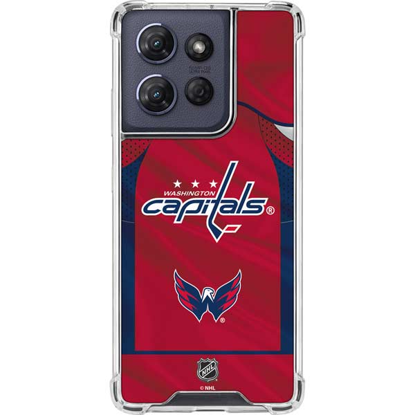 NHL Washington Capitals Home Jersey Moto G Play 5G (2025) Clear Case
