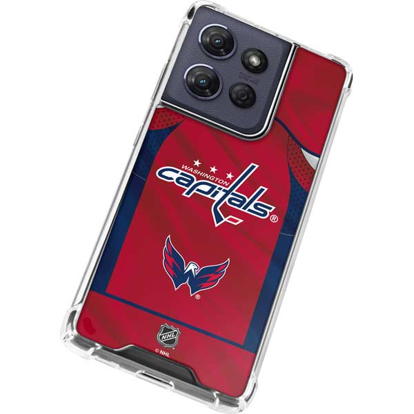NHL Washington Capitals Home Jersey Moto G Play 5G (2025) Clear Case