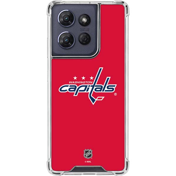 NHL Washington Capitals Solid Background Moto G Play 5G (2025) Clear Case