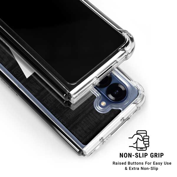 NFL Washington Commanders Black and White Galaxy Z Fold7 Clear Case